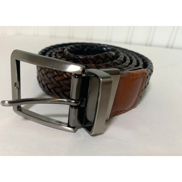 CAF Mens Size 42 105 Brown Weave Leather Belt - Picture 1 of 5